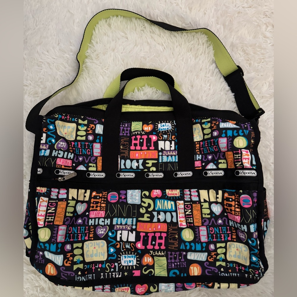 Colorful Graphic Messenger Bag